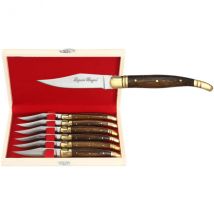 Coffret 6 couteaux de table manche en bois Laguiole Bougna - Couteaux du Chef - Couteaux du Chef