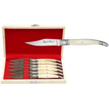 Coffret Laguiole Bougna 6 couteaux de table manche en os - Couteaux du Chef - Couteaux du Chef