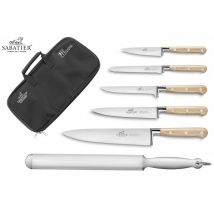 Trousse de cuisinier 5 couteaux + fusil Sabatier Brocéliande - Exclusivité - Couteaux du Chef - Couteaux du Chef
