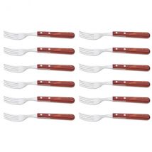 Fourchettes série Gaucho 29810-107 Tramontina 13cm manche rouge - Lot de 12 - Couteaux du Chef - Couteaux du Chef