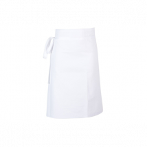 Tablier de cuisine en coton demi-chef blanc modèle Phoenix Robur - Couteaux du Chef - Couteaux du Chef