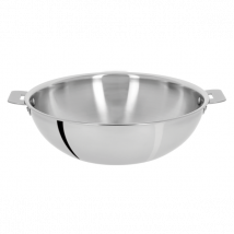 Wok cuisson amovible gamme Casteline Cristel en inox 3 couches - Couteaux du Chef - Couteaux du Chef