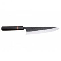Couteau Yuzo Black modèle chef 21cm acier SLD martelé - Couteaux du Chef - Couteaux du Chef