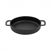 Poêlon à double poignée en fonte émaillée noir collection Sous-chef Combekk - Couteaux du Chef - Couteaux du Chef