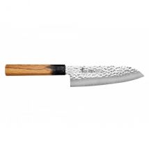 Couteau modèle santoku Sakai Takayuki Kashi Urushi 17cm VG10 manche chêne - Couteaux du Chef - Couteaux du Chef