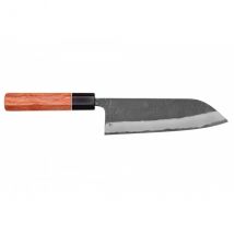 Couteau japonais modèle santoku Masashi Yamamoto Black Nashiji 18cm artisanal - Couteaux du Chef - Couteaux du Chef