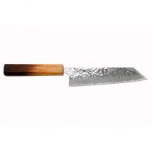 Couteau Wusaki Yaketa 17cm modèle bunka japonais AUS10 manche en chêne brûlé - Couteaux du Chef - Couteaux du Chef