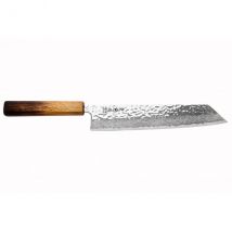 Couteau Wusaki Yaketa modèle kiritsuke japonais AUS10 manche en chêne brûlé 24cm - Couteaux du Chef - Couteaux du Chef