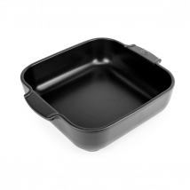 Plat à four céramique carré 28cm noir Peugeot Appolia - Couteaux du Chef - Couteaux du Chef
