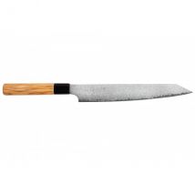 Couteau Yuzo Damas VG10 modèle sujihiki kiritsuke 24cm - Couteaux du Chef - Couteaux du Chef