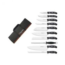 Malette de 9 couteaux DOMVS pour cuisiniers + fusil 3 Claveles - Couteaux du Chef - Couteaux du Chef