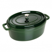 Cocotte ovale en fonte STAUB basilic - Couteaux du Chef - Couteaux du Chef