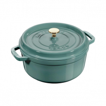 Cocotte en fonte ronde Eucalyptus Staub - Couteaux du Chef - Couteaux du Chef