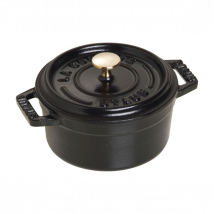 Mini cocotte Staub ronde en fonte noir mat 10cm - Couteaux du Chef - Couteaux du Chef
