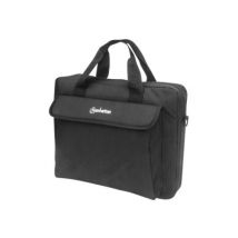 Manhattan London Laptop Bag 14.1", Top Loader, Black, LOW COST, Accessories Pocket, Shoulder Strap (removable), Notebook Case, Three Year Warranty - notebook carrying case