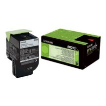 Lexmark 802K - black - original - toner cartridge - LCCP, LRP