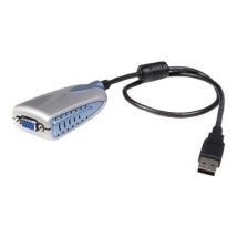 StarTech USB VGA Mini External Dual or Multi Monitor Video Adapter - external video adapter - grey