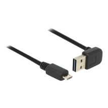 DELOCK USB Kabel A -> Micro-B St/St 1.00m 90°sw Easy USB