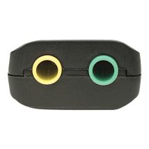 Manhattan USB-A Sound Adapter, USB-A to 3.5mm Mic-in and Audio-Out ports, 480 Mbps (USB 2.0), supports 3D and virtual 5.1 surround sound, Hi-Speed USB, Black, Three Year Warranty, Blister - sound card - USB 2.0