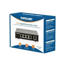 INTELLINET 5-Port Gigabit PoE+ Switch 62W