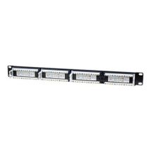 Intellinet Patch Panel, Cat5e, UTP, 24-Port, 1U, Black - patch panel - 1U - 19"