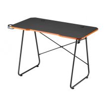 ProperAV Computer Workstation - desk - rectangular - black, orange