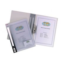 Snopake - clamp binder - for A4 - capacity: 100 sheets - clear (pack of 10)