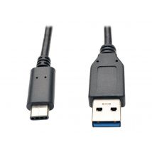 Eaton Tripp Lite Series USB-C to USB-A Cable (M/M), USB 3.2 Gen 2 (10 Gbps), Thunderbolt 3 Compatible, 3 ft. (0.91 m) - USB-C cable - 24 pin USB-C to USB Type A - 91 cm