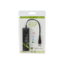 TECHLY USB3.0 auf RJ45 Gigabit mit HUB