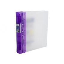 Guildhall Ergogrip - ring binder - for A4 - capacity: 400 sheets - frosted white, lilac spine