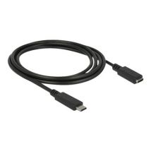 DELOCK Verlängerungskab. USB/C St > Bu SuperSpeed 1.5m schwa