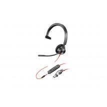HP Poly Blackwire 3315 - headset - 3.5 mm jack, USB-C