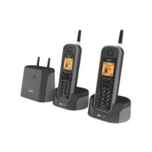 BT Elements 1K Twin - cordless phone - answering system with caller ID + additional handset - 3-way call capability