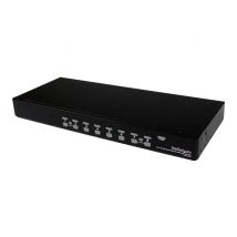 StarTech.com 8 Port 1U RackMount USB PS/2 KVM Switch with OSD - KVM switch - 8 ports