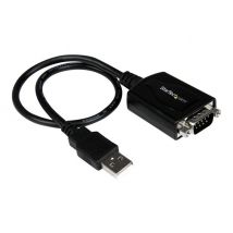 StarTech.com 1 ft USB to RS232 Serial DB9 Adapter Cable with COM Retention - serial adapter - USB - RS-232