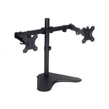 Proper Dual Arm Cantilever Desk Monitor Mount stand - for 2 LCD displays - black