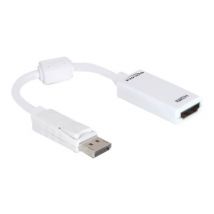 DELOCK Displayport Adapter DP -> HDMI St/Bu 0.22m Kabel weiß