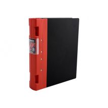 Guildhall Ergogrip - ring binder - for A4 - capacity: 400 sheets - black with red spine