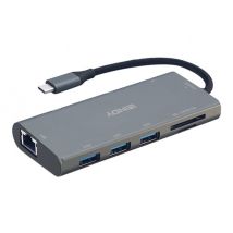 LINDY USB 3.1 Type C Multi-Port Converter - docking station - USB-C - VGA, HDMI - 1GbE