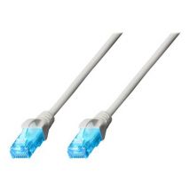 DIGITUS Patchkabel RJ45 U/UTP Cat5e  30.00m grau Hebelschu Polybeutel