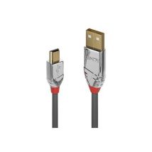 LINDY USB 2.0 Kabel Typ A/Mini-B Cromo Line M/M 0.5m