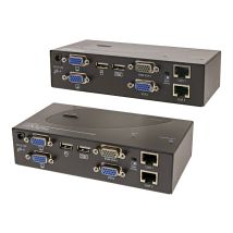Startech 650 ft/200m USB 2.0 Dual VGA KVM Console Extender over Cat5 UTP -for Dual VGA, USB-enabled PC or KVM Switch - Upto 1920x1200 (SV565DUTPU) - KVM extender