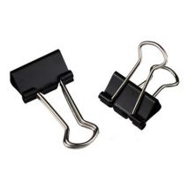 Whitecroft Essentials - foldback clip - 19 mm - black - pack of 50