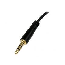 Startech 1 ft. (0.3 m) Right Angle 3.5 mm Audio Cable - 3.5mm Slim Audio Cable - Right Angle - Male/Male - Aux Cable (MU1MMSRA) - audio cable - 30 cm