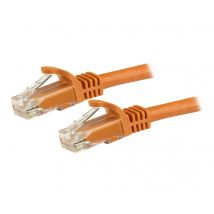 StarTech.com 5m CAT6 Ethernet Cable, 10 Gigabit Snagless RJ45 650MHz 100W PoE Patch Cord, CAT 6 10GbE UTP Network Cable w/Strain Relief, Orange, Fluke Tested/Wiring is UL Certified/TIA - Category 6 - 24AWG (N6PATC5MOR) - patch cable - 5 m - orange