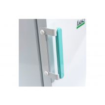 Lec Medical Essential LSFSC138DC - refrigerator with freezer compartment - under counter - freestanding - white/green