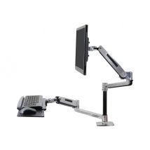 Ergotron WorkFit-LX - standing desk converter - polished aluminium