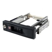 StarTech.com 5.25in Trayless Hot Swap Mobile Rack for 3.5in Hard Drive - Internal SATA Backplane Enclosure - Lockable drive bay (HSB100SATBK) - storage mobile rack