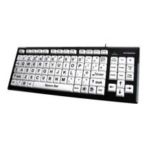 Ceratech Accuratus Monster 2 High Contrast - keyboard - UK - black, white Input Device