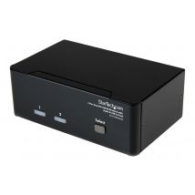 Startech DVI KVM Switch with Audio & USB 2.0 Hub - 2-Port USB KVM Switch - 1920 x 1200 - Dual Monitor KVM Switch (SV231DD2DUA) - KVM / audio / USB switch - 2 ports